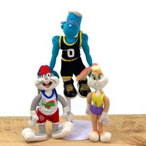 Set of 3 Space Jam Warner Brothers Plushies 1996